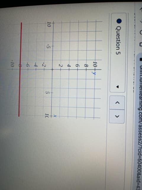 rhing.com/assess2/?cid360400&aid=43
Question 5
>
10+y
4
2
10
-5
10
-2
-4
-6
-10
8.
6.
to
