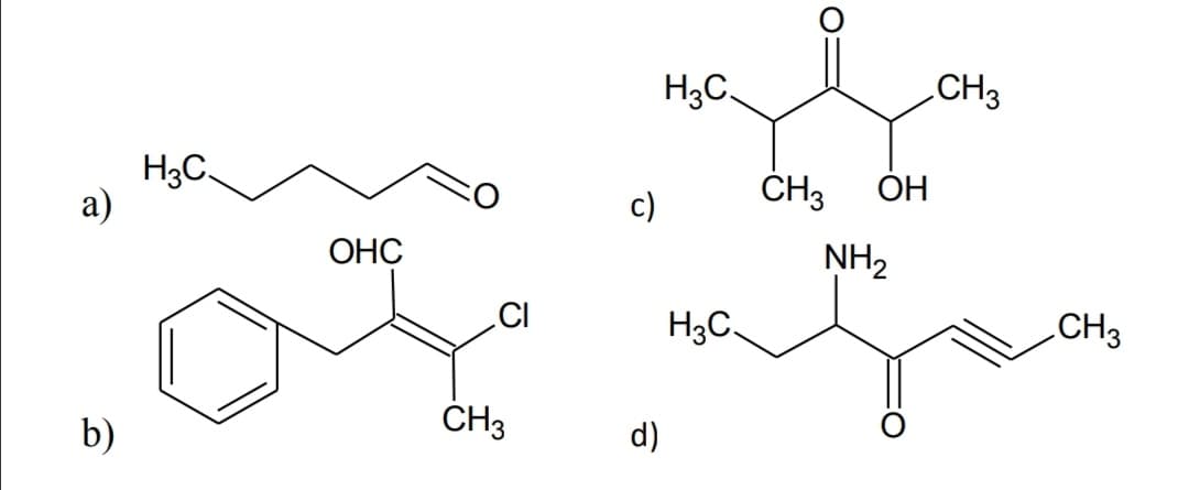 H3C.
CH3
H3C.
а)
ČH3
OH
c)
ОНС
NH,
.CI
H3C.
.CH3
ČH3
b)
d)
