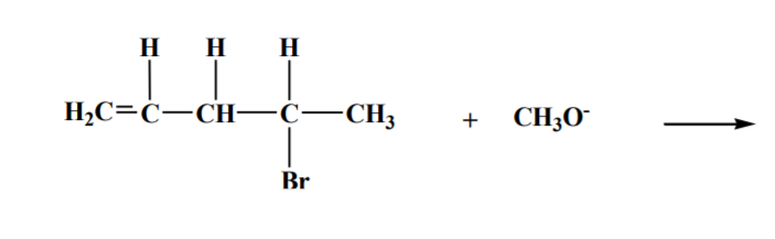 H H H
H,C=ċ-CH-Ċ-CH3
CH3O¯
Br
+
