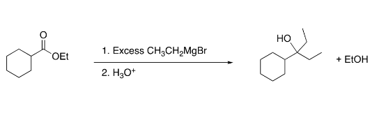 но
1. Excess CH3CH,MgBr
OEt
+ ELOH
2. H30*
