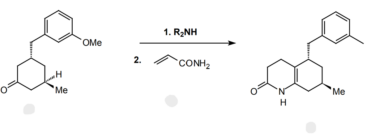 H
Me
OMe
2.
1. R₂NH
CONH2
NH
Н
Me
