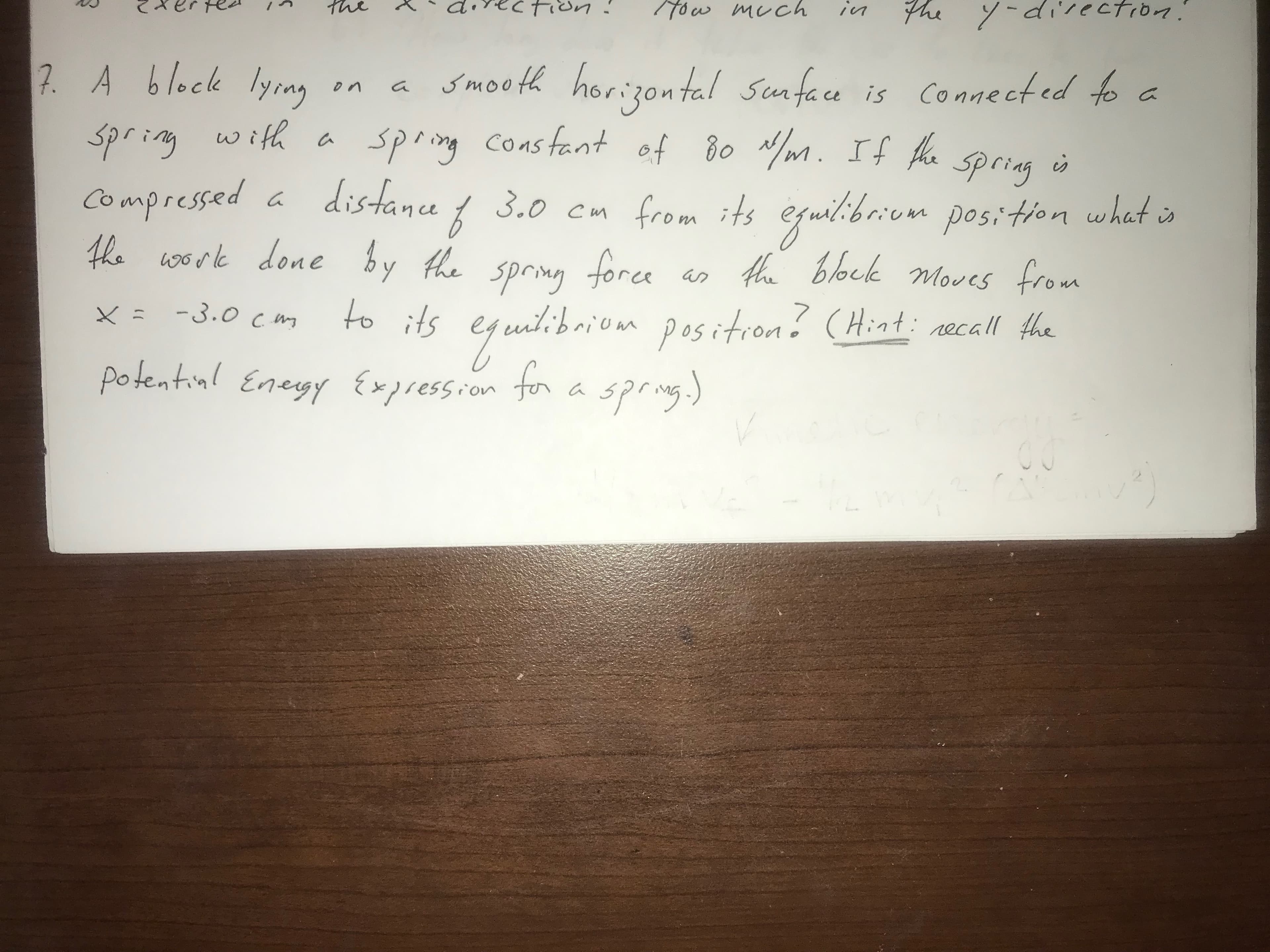 loclk lyimy moot
Sontace is Connect
w ifh a p
Cons tan
Co mpressed a dis
tance b 3.0 cn from ;h eỖwhhbr:uv. pos:týcn what
issl done by
sprwy foree
3.0 Cmg
& Spr
