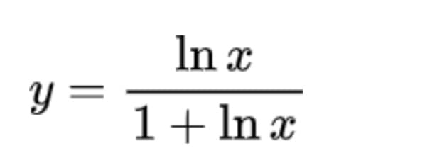 In x
y =
1+ In x
