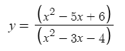 (;? – 5x + 6)
y =
5х + 6,
3x
