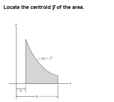 Locate the centroid ỹ of the area.
-xy = ?
