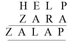 HEL P
Z A R A
Z AL A P
