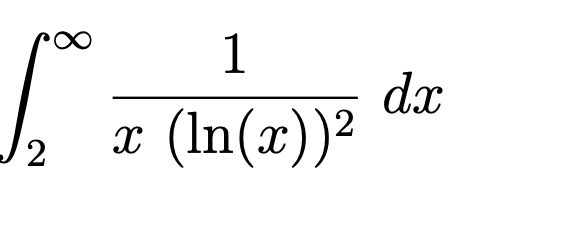 5
2
1
x (ln(x))²
dx