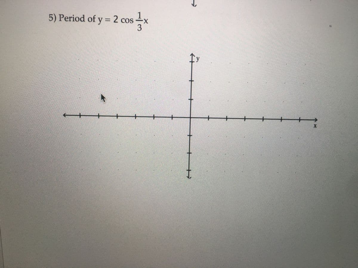 5) Period of y 2 cos
X-
+
