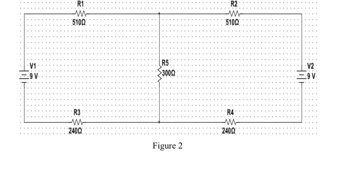 9 V.
W
5100
R3
2400
R5
3000
Figure 2
R2
5100
R4
W
2400
V2
9 V.