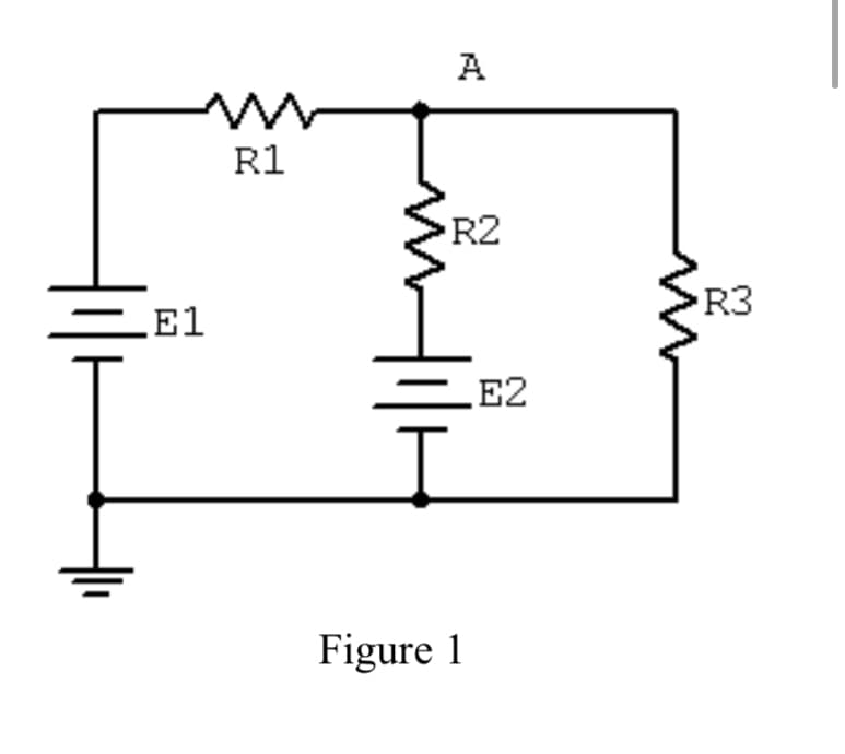 m
R1
.E1
A
R2
_E2
Figure 1
R3