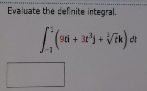 Evaluate the definite integral.
