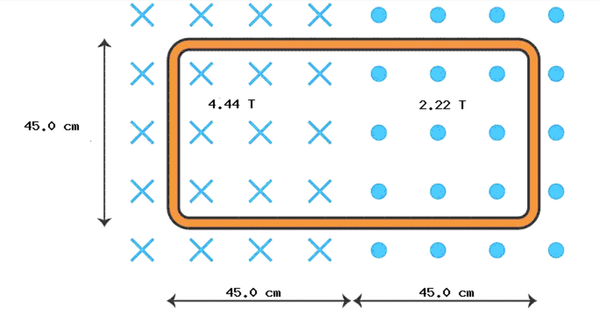 X
X X X
X||X X X
4.44 T
2.22 T
X||X X
45.0 cm
X X X
X X X
X X
45.0 cm
45.0 cm
