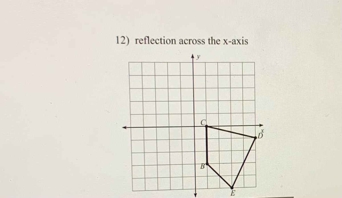 12) reflection across the x-axis
B.
