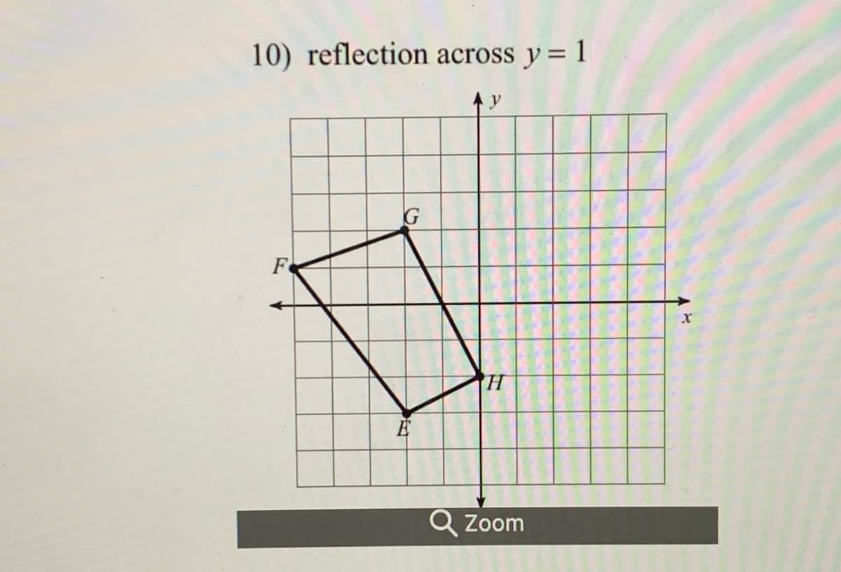 10) reflection across y = 1
F
Q Zoom
