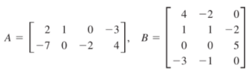 -2
2 1 0
-7 0 -2
-3
1
-2
A =
B =
4
0 0
-3
-1
