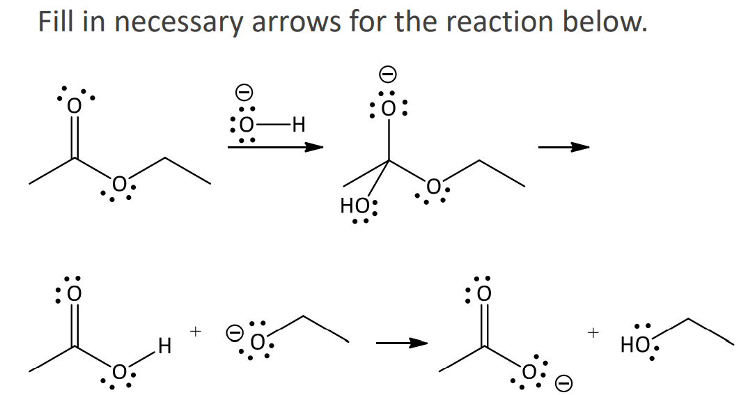 Fill in necessary arrows for the reaction below.
:0:
HO:
+
HO.
