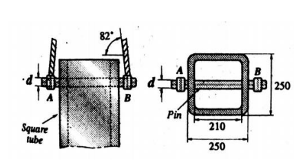 82
B
E 250
B
Pin
210
Square
tube
250
