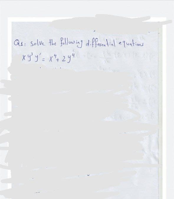 Qs: Solve the fellowing differential equations
4.
2y4
