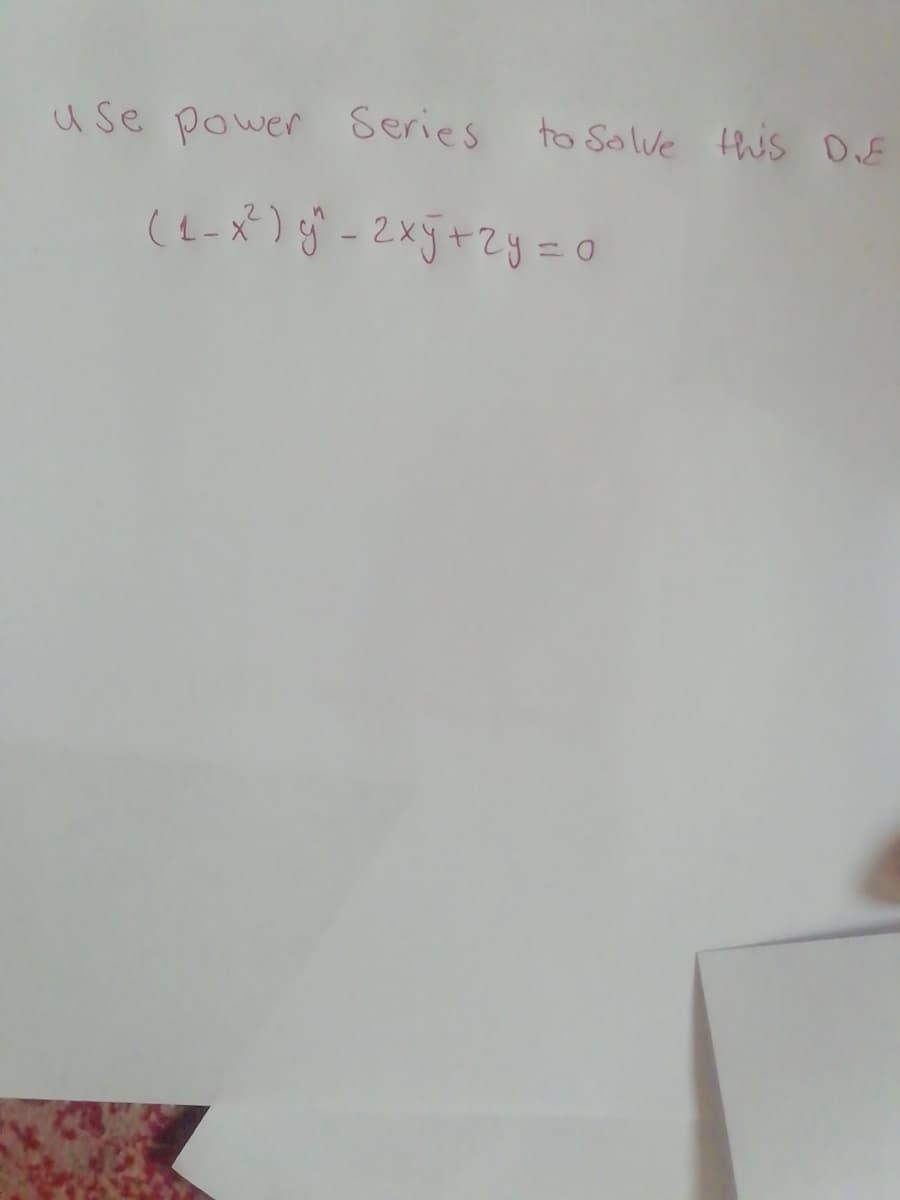 use power Series to Solve this DE
(t-X) 8 - 2xj+Zy= o
