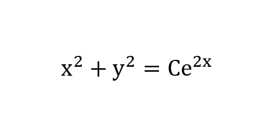 x2 + y? = Ce2x
