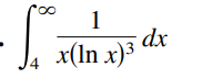 1
X(In x)3 dx
J4
