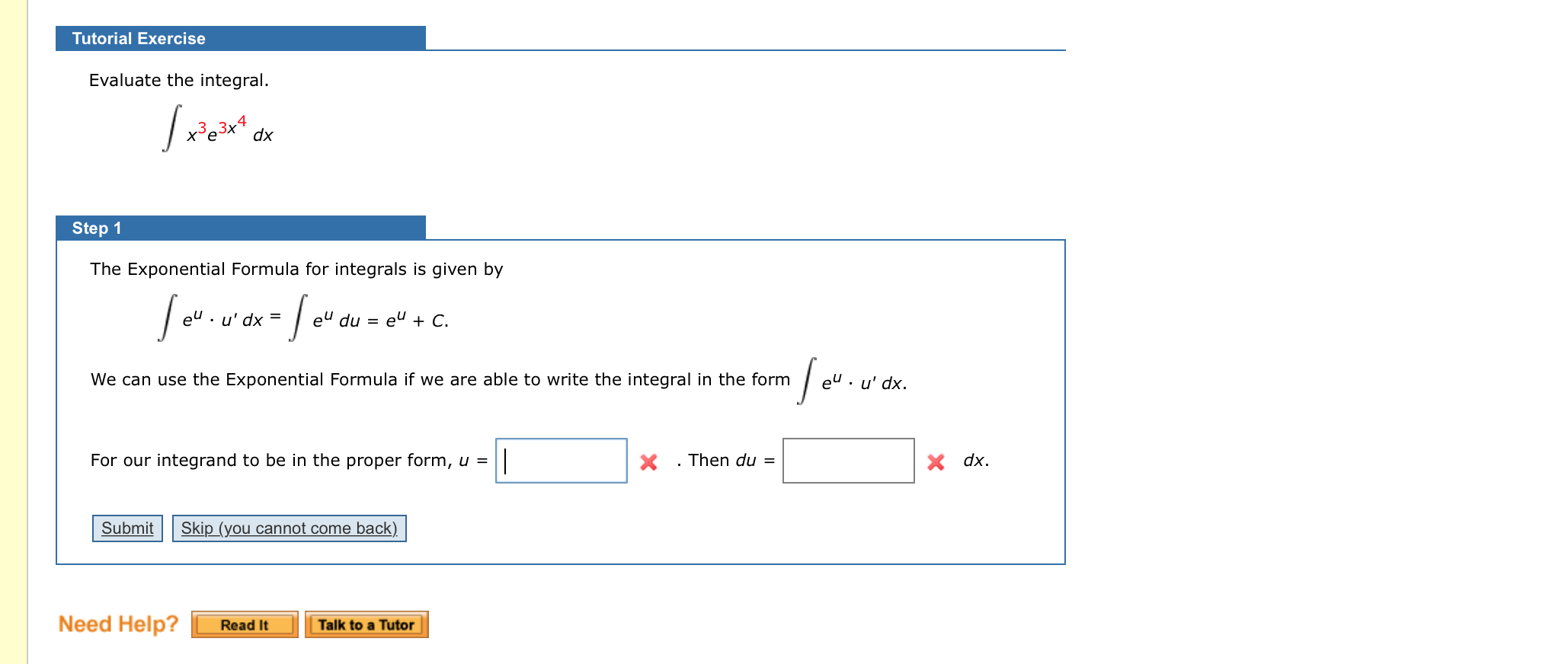 Evaluate the integral.
dx
