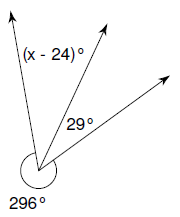 |(x - 24)°
29°
296°
