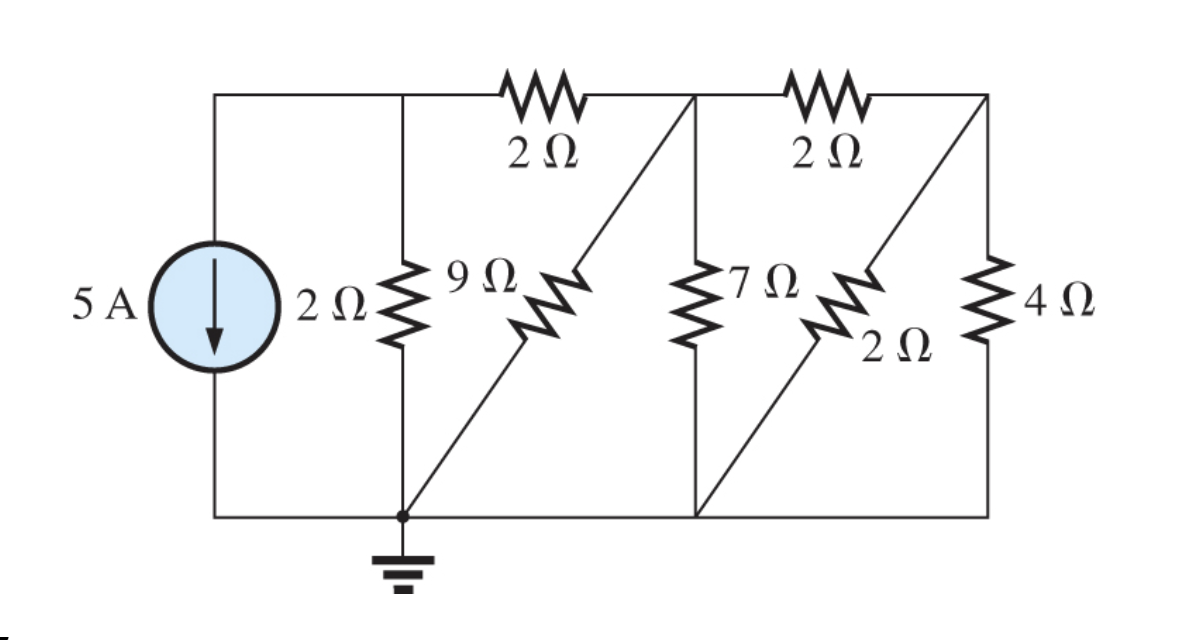 5A
D
2 Ω
Μ
2 Ω
9Ω
Μ
2 Ω
79
2 Ω
Σ4Ω