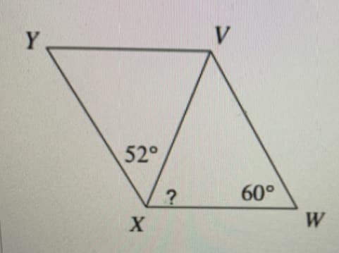 Y
V
52°
60°
W
