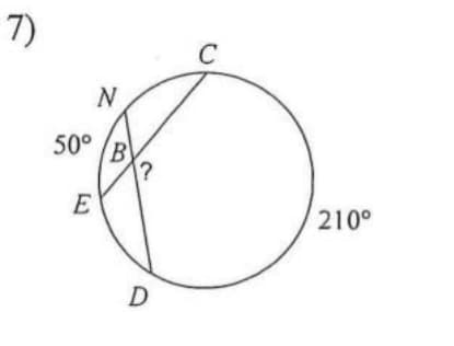 7)
C
N
50° (B)
E
210°
