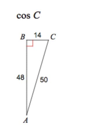 cos C
B_ 14 C
48
50
A
