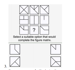 ?
Select a suitable option that would
complete the figure matrix.
3.
