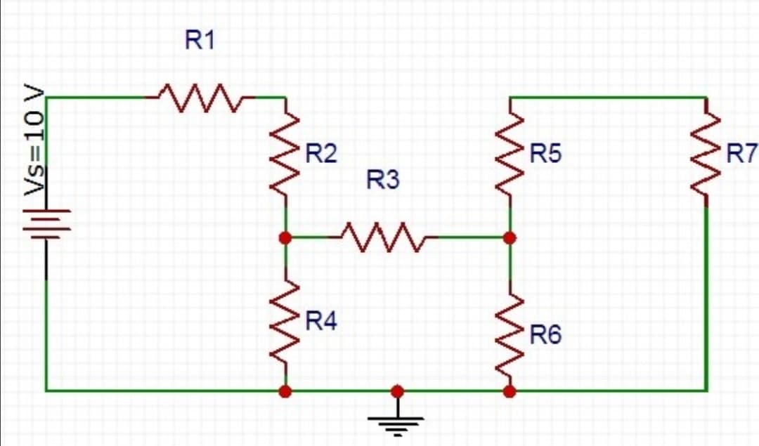 R1
R2
R5
R7
R3
R4
R6
Vs=10
