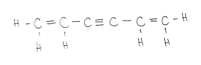 H-C =C- C= C - C =C-H
|
1
H H
H
