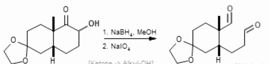 H
OH
1. NaBH₂, MeOH
2. Nalo
Ketone
AllOHI
H