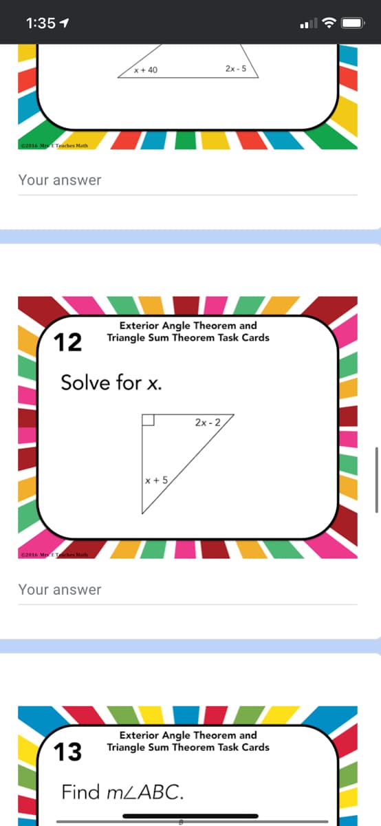 Solve for x.
2x - 2,
x +5
