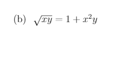 (b) VTy = 1+x²y
