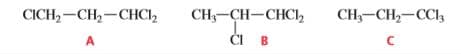 ССН —CH,— СНСЬ
CH-CH-CHCЬ
CH,-CH,-CCl
CI
ČI B
A
