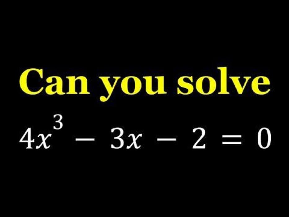 Can you solve
3
4x - 3x
3x - 2 = 0