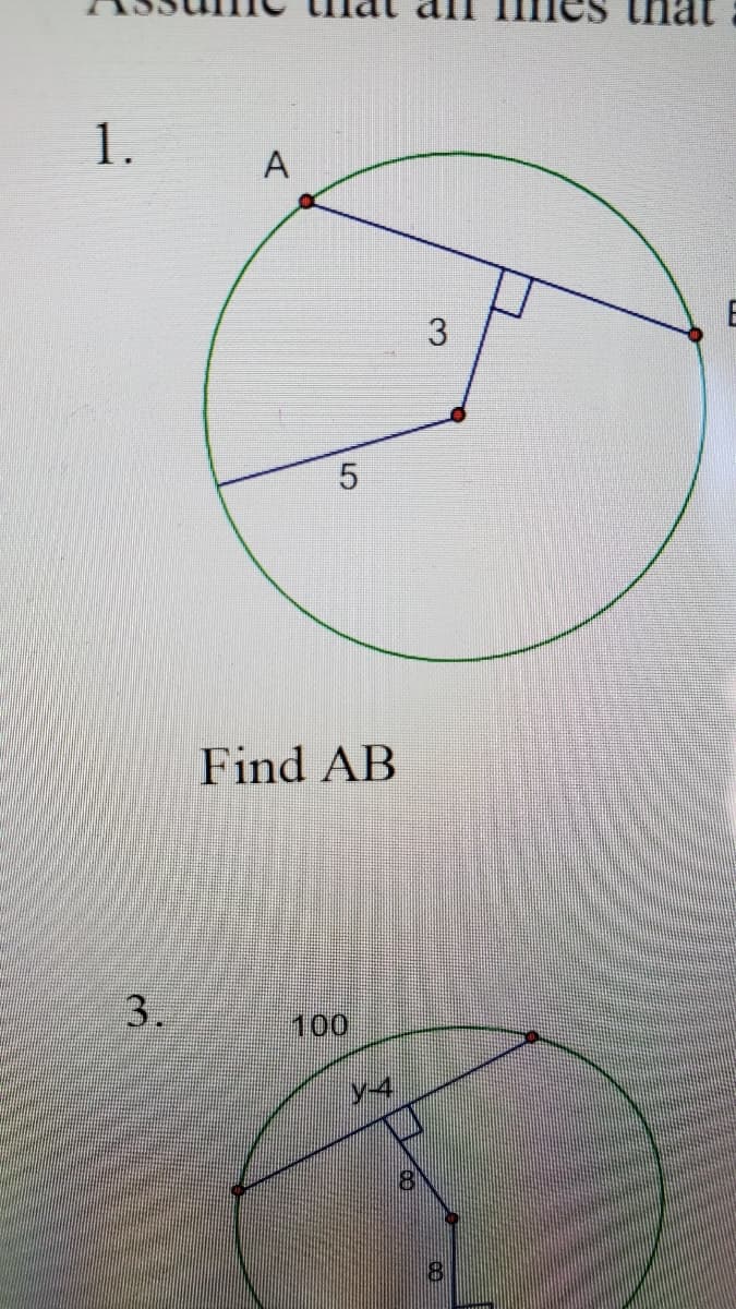 1.
A
3
Find AB
3.
100
Y-4
81
