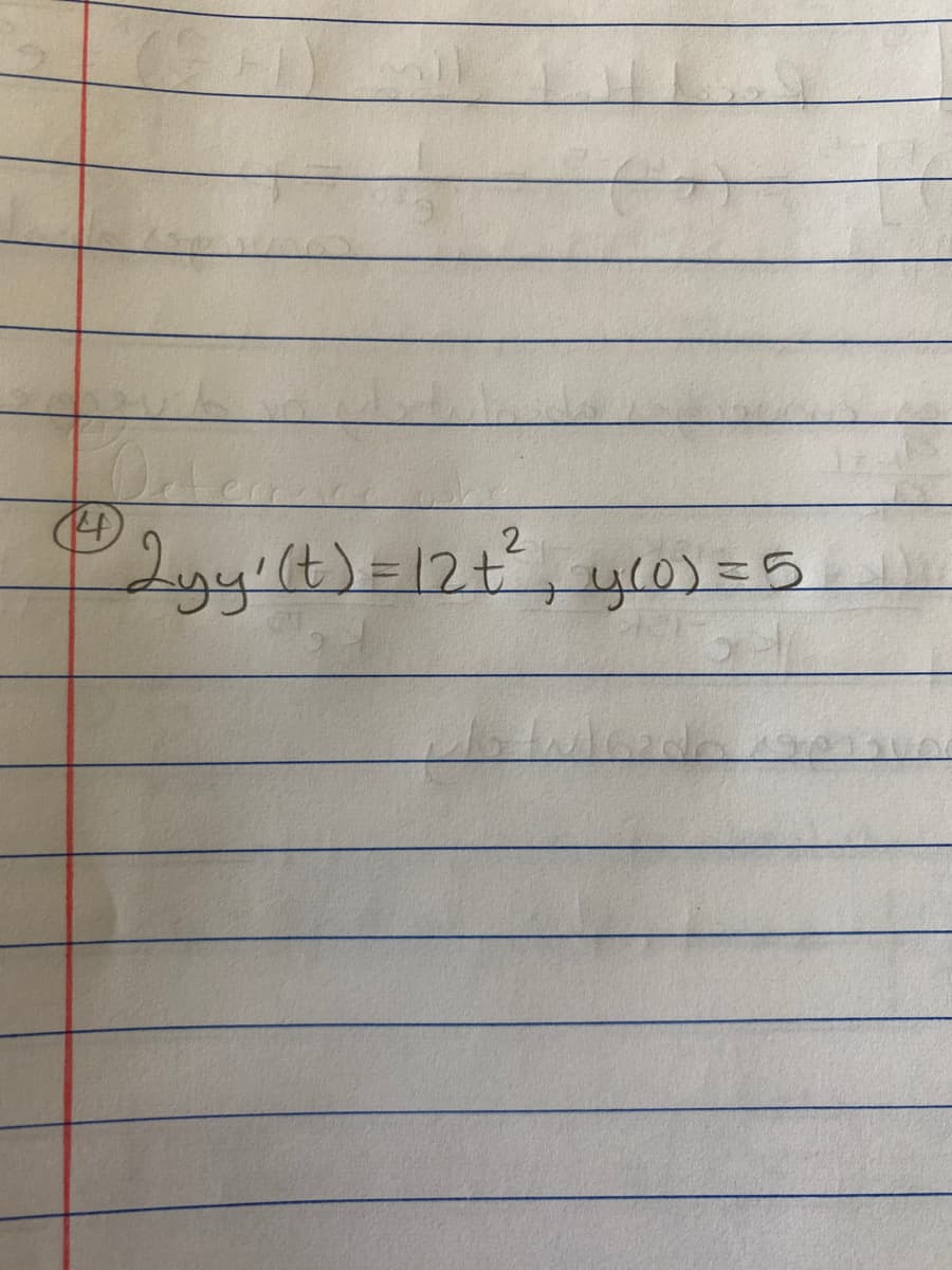 14
²2yy' (t) = 12+², y(0) = 5