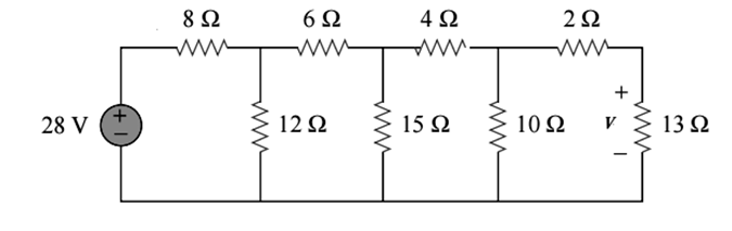 4Ω
2Ω
28 V
12 2
15 Ω
10 2
13 2
+
ww
ww
