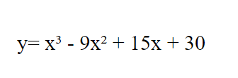 y= x³ - 9x² + 15x + 30