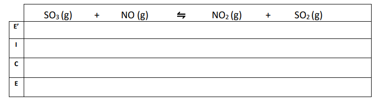 E'
I
с
E
SO3(g) +
NO (g)
NO₂ (g)
+
SO₂ (g)