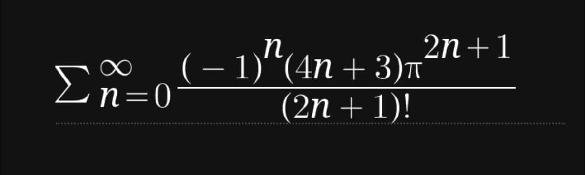 α
Σn=0
η
1)f(4n + 3)π
(2n + 1)!
2n+1