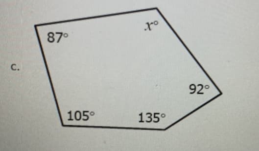 87°
C.
92°
105°
135°
