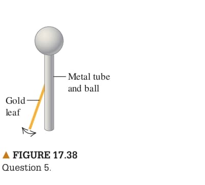 - Metal tube
and ball
Gold-
leaf
FIGURE 17.38
Question 5.
