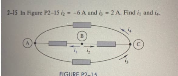 2-15 In Figure P2-15 iz -6 A and iz = 2 A. Find i and is.
%3D
A
iz
FIGURE P2-15
