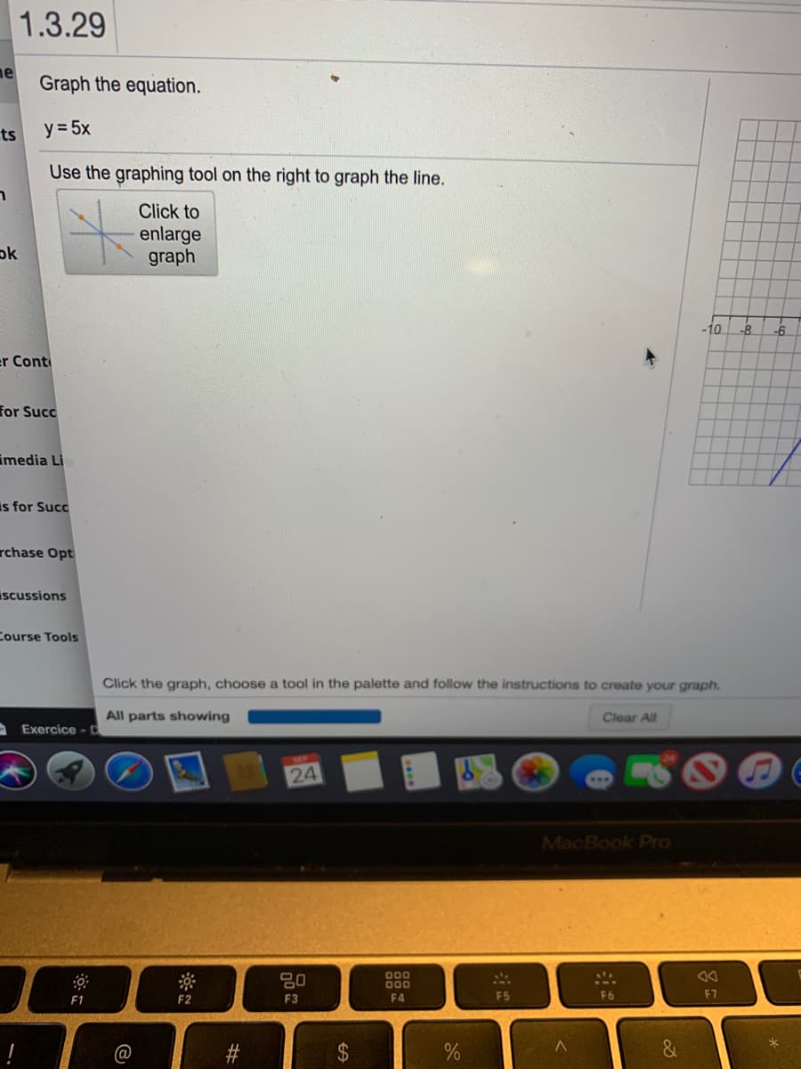 Graph the equation.
y = 5x
