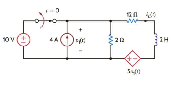 t = 0
12 N i(t)
10 v (+
4 A
2H
(1)-a
5v,(1)
